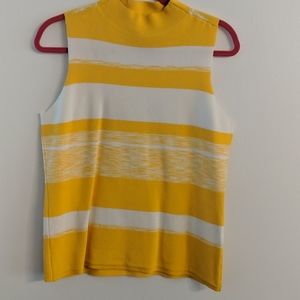 NINE WEST mock turtleneck sleeveless top Medium